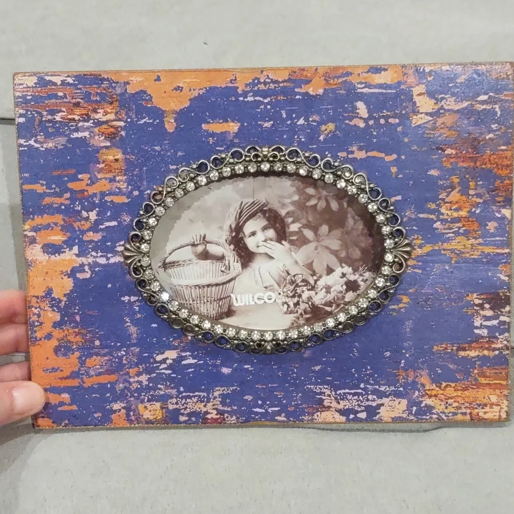 Purple and brown frame with diamond bling